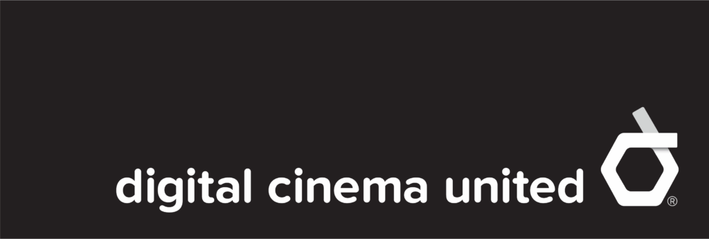 Digital Cinema United logo on black background